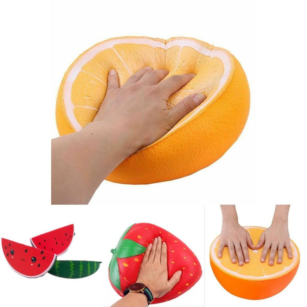 Jumbo Super Giant Soft Squishy Watermelon Orange Strawberry Peach Slow Rising Squeeze Toy