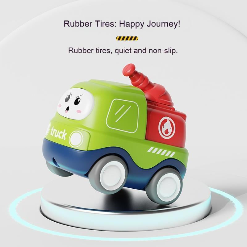 Kids Pull Back Car Toys Car Model Boy Double Return Force Mini Toy Vehicle Cartoon Engineering Truck Educational Toy Boys Gifts