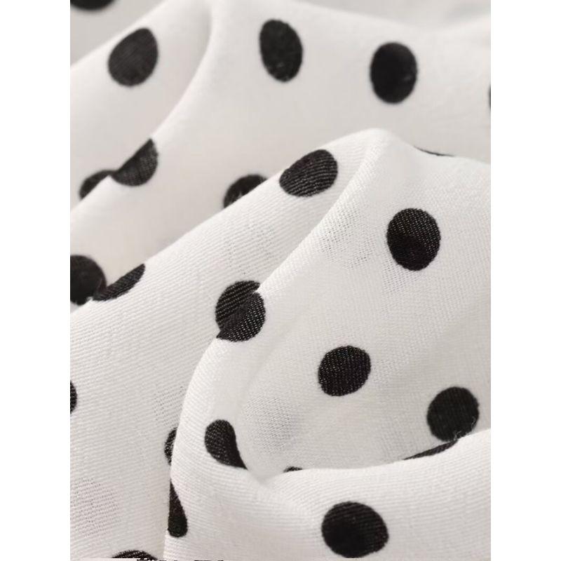 Kaslead New Arrival Women's Clothing Fashion Style Fashion Casual Polka Dot Brace Dress 8150125