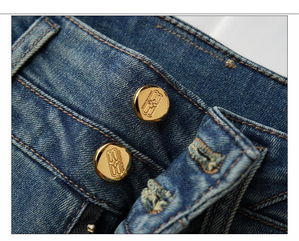 Women's High-Waisted Micro-Flared Jeans - New Spring/Autumn 2024 Retro Slimming Style