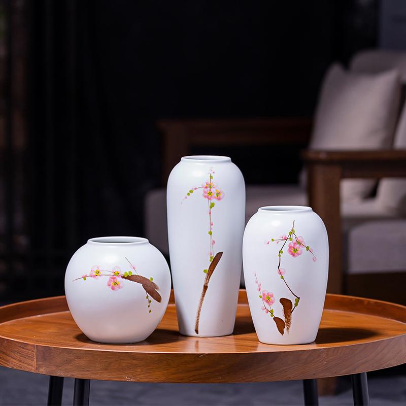 Modern Minimalist Ikebana Ceramic Vase for Living Room and Cabinet Decoration