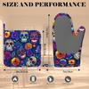 Day of The Dead Oven Mitt and Pot Holder with Silicone Heat Resistant Kitchen for Cooking BBQ Baking Grilling Cooking Protection