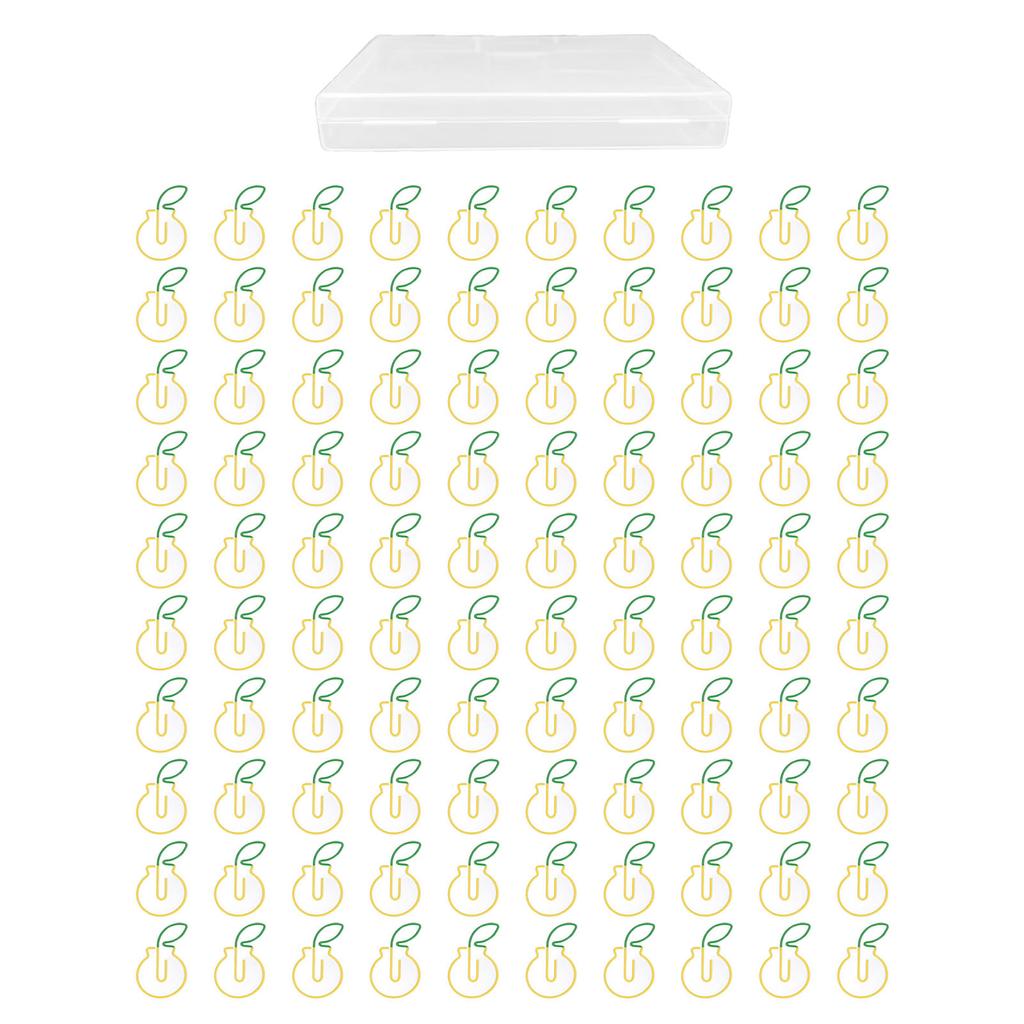 100 Pcs Shaped Paper Clips 2 Color Metal Material Light Portable Electroplating Process Easy Organiz