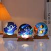 Crystal Disc Luminous Night Lamp Bedside Lamp Ambient Desk Lamp Creative Gift Desktop Decoration Ornament