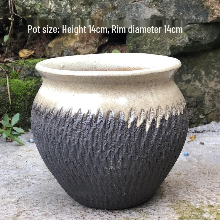 Sonderangebot: Retro Terrakotta Hoher Blumentopf für Sukkulenten oder Rettich