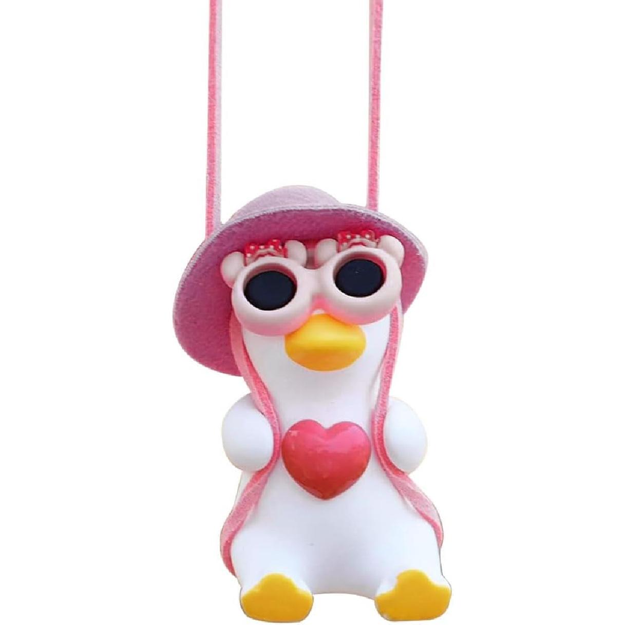 

Swinging Duck Car Hanging Accessories, Car Rear View Mirror Charm, Cute Auto Mirror Pendant Present, Auto Interior Decoration Accessories for Cars, Duck