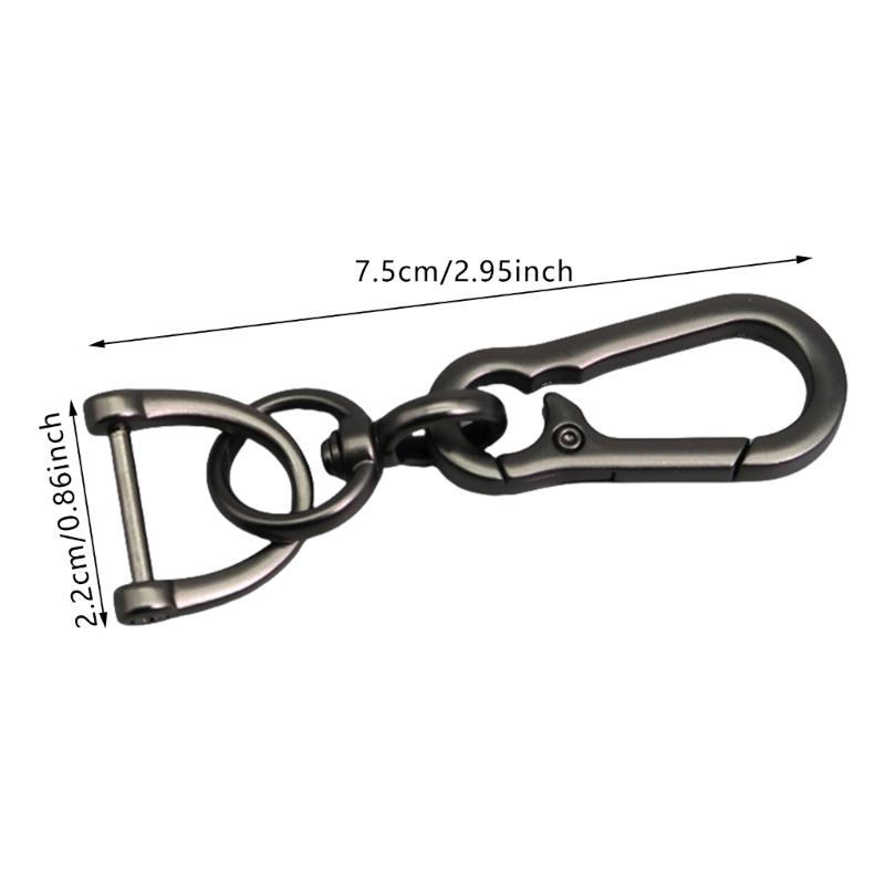 Practical Carabiner Hook Keychain With Swivel and Screwdriver Key Holder Accessory for Bags Handbags Business Use