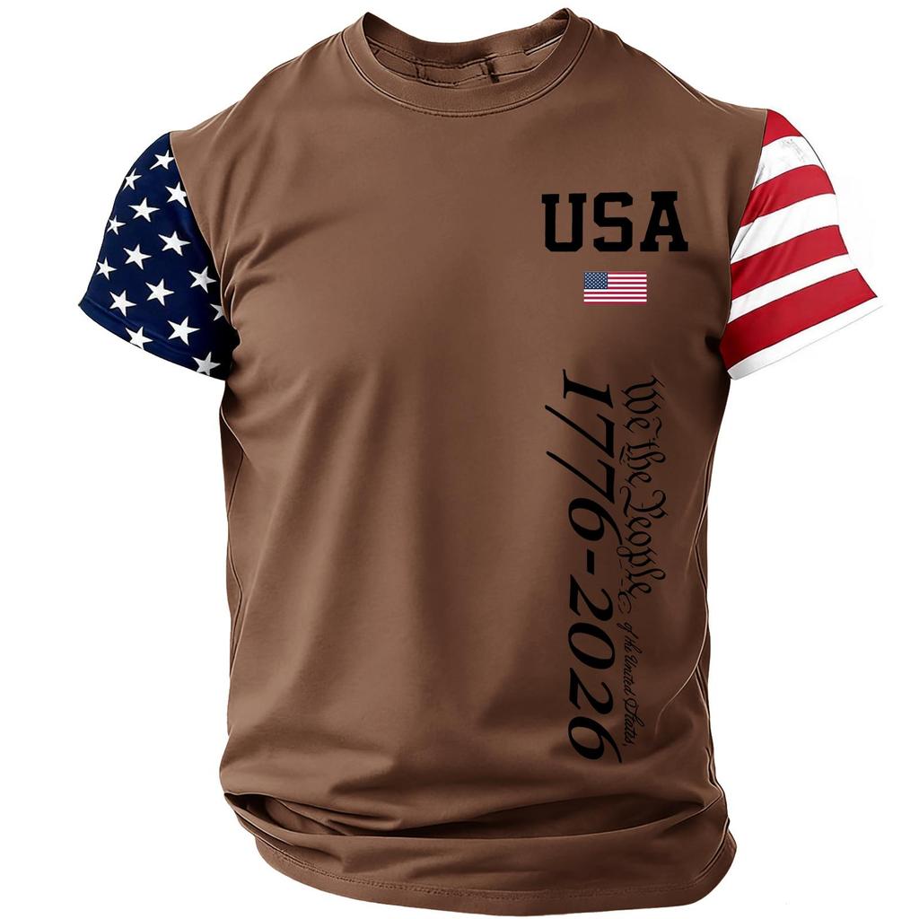 Men's Casual Round Neck Lightweight Breathable Short-Sleeve Top