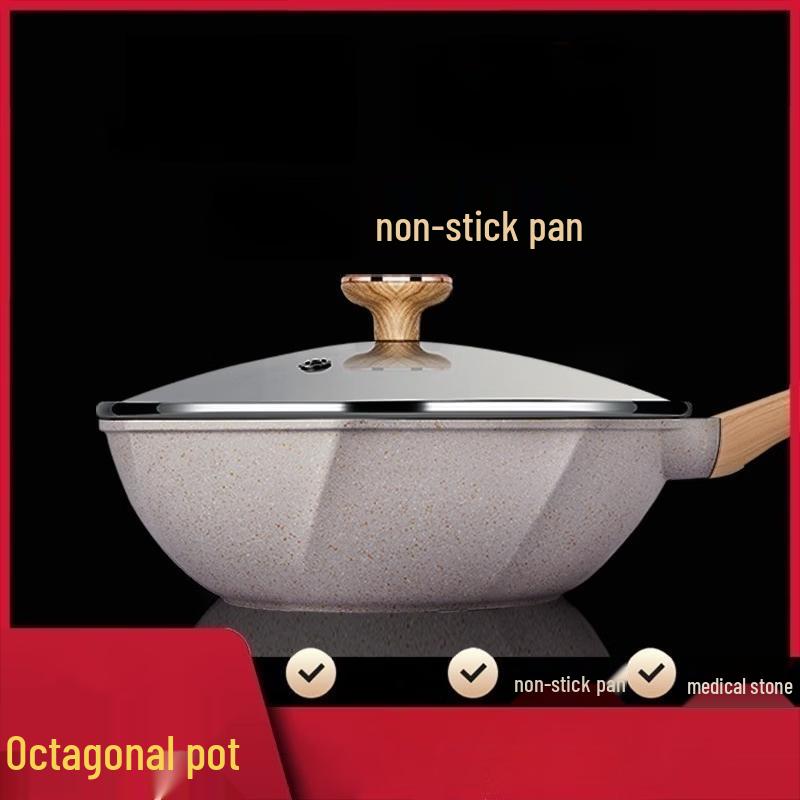 Zhishi Maifan Stone Non-stick Octagonal Wok