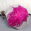 1pc Pink Floral Frame Design Umbrella with Plastic Handle,Compact & Stylish,Suitable for All Seasons YS331013