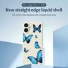 For iPhone 17 Case Blue Butterflies Pattern Printing Straight Edge TPU Phone Back Cover