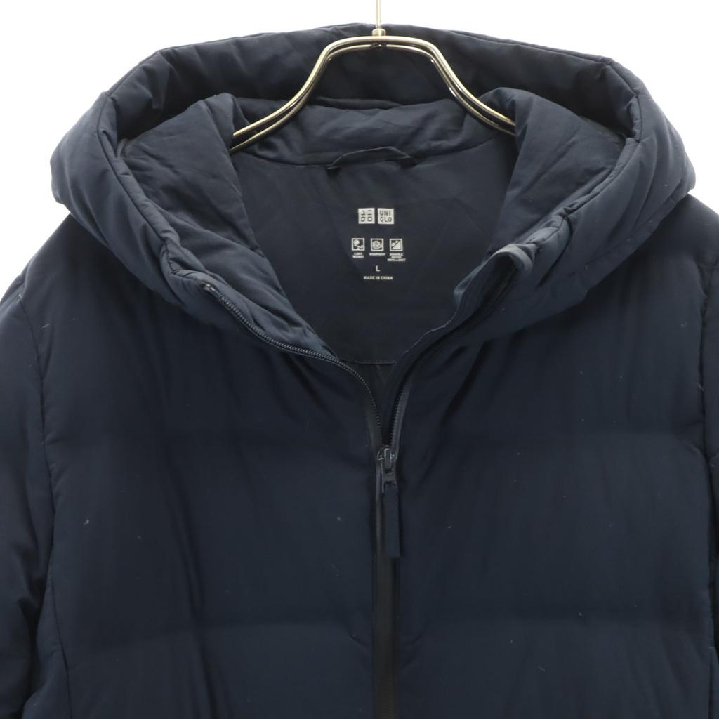 Uniqlo Seamless Down Jacket L Navy Women Used