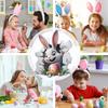 Easter Stickers 3D Visual Effect Bunny Decals Easter Bunny Window Decals For Door Mirror Bathroom Kitchen Home Apartment Hotel