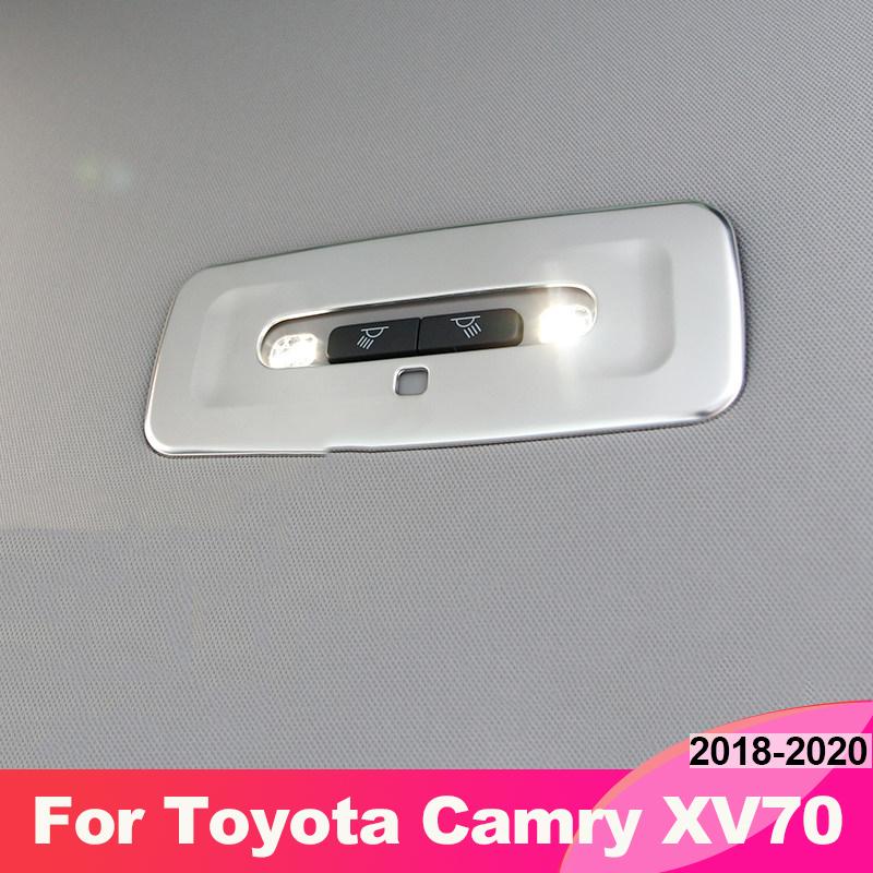 Car Rear Roof Reading Light Lamp Trim Cover Interior Decoration for Toyota Camry XV70 2018 Accessories