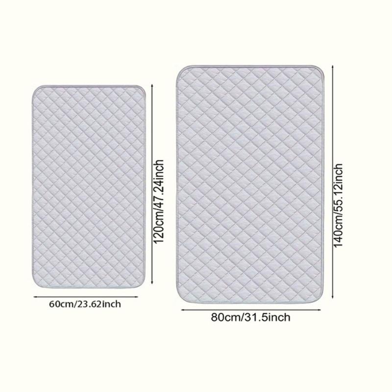 Either-Side Ironing Pad with Folding Design, Space-Saving Garment Care Work Area for Home, Office, Dorm, or Travel Use
