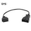 DYS Auto Shop 12 Pin auf 16 Pin OBD2 Diagnosekonverter Adapterkabel Leitungsanschluss für GM