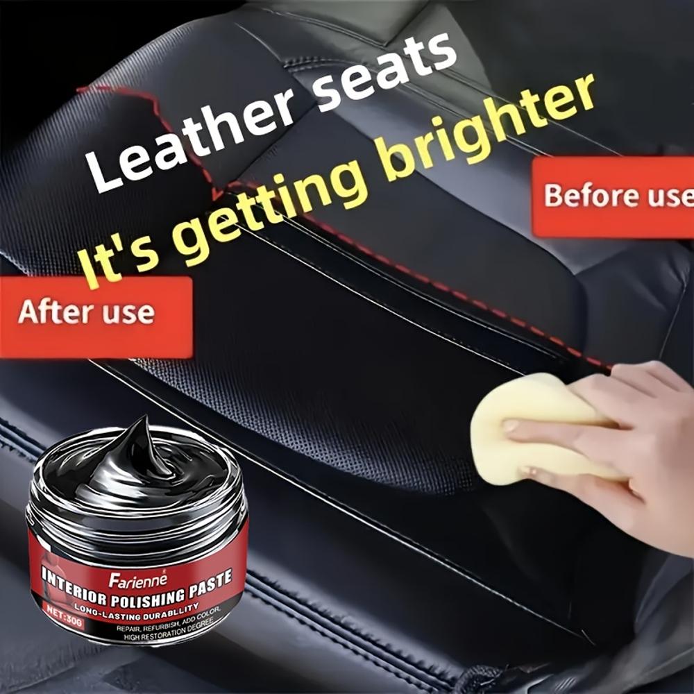 1-Tube All-in-One Car Interior Renewal Polish & Glossing Paste - Deep Shine & Luster for Dashboard, Doors, Seats, Trim - Long-La