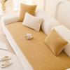 Leather Sofa Cushion Autumn And Winter  New Straight Row One-Piece Seat Cushion Winter Thickened Plush Sofa Cover Cover Cloth