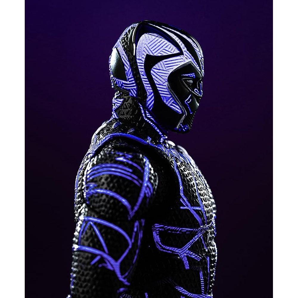 threezero Marvel Studios The Infinity Saga Black Panther Kinetic Energy Charged 1/12 Scale Articulated Figure ABS PVC POM Zinc Alloy Metal