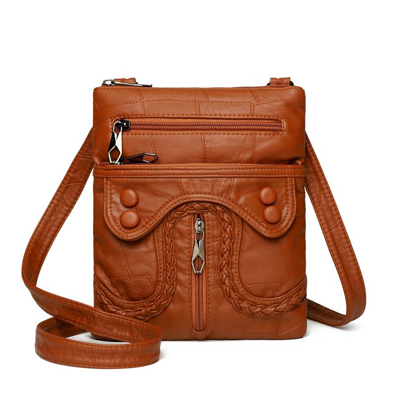 Women's Soft Leather Coin Purse Crossbody Bag