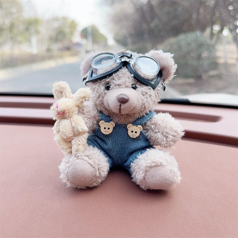 Orsetto Cartone Animato Carino Decorazione Cruscotto Auto Statuina Peluche Ornamento Interno