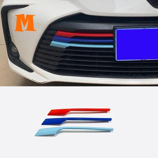 For Toyota Corolla Sedan    ABS Car Front Head Grille Fence Decoration strip Cover Trim Car styling Accessories