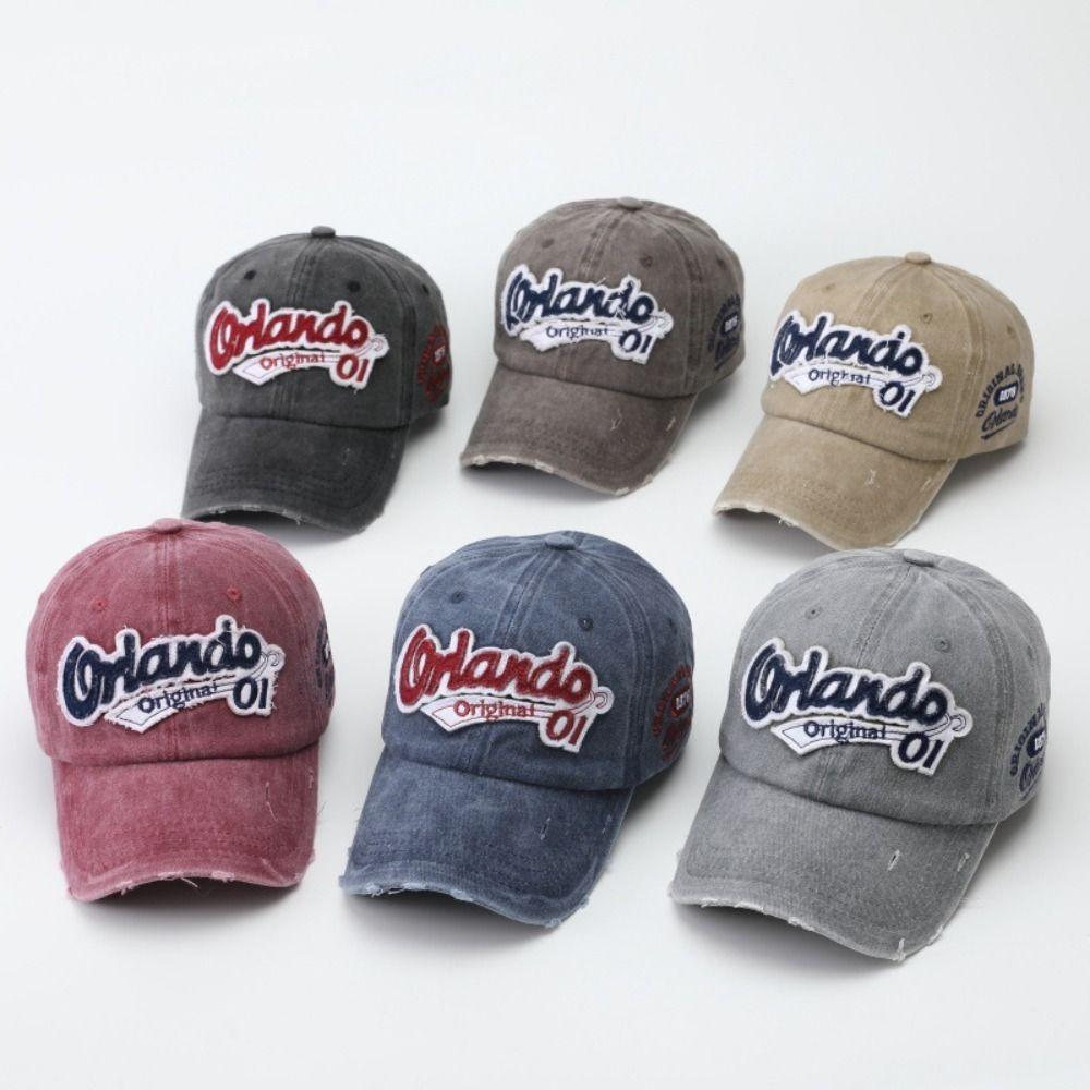 Cotton Baseball Cap Distressed Finish Washed Cotton Cap Retro Dad Hat  for Men Women