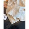 Women Floral Embroidery Round Neck Back Button Sleeveless Linen Blouse