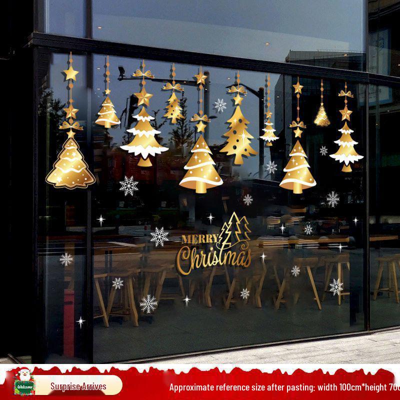 Santa Claus Christmas Window Cling Stickers for Tree and Scene Decoration