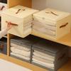 Non-woven Fabric Square Storage Box Large Capacity Folding Clear View Clothes Storage Box Dust-proof Stack-able