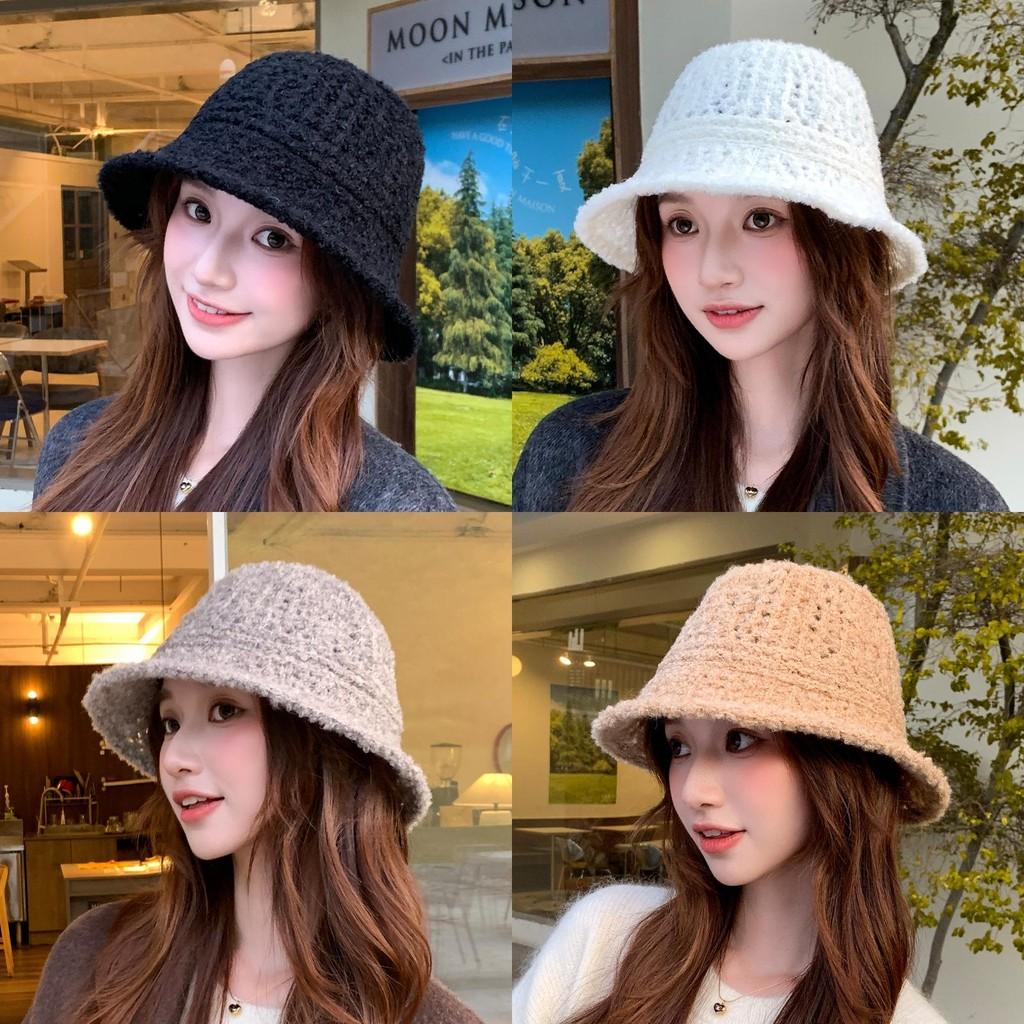 Fishermans Knitted Fashionable Hat With Hollow Out Design For Daily Outdoor