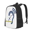 Hard Of Hearing-Hearing Impaired Hot Sale Schoolbag Backpack Fashion Bags Hard Of Hearing Asl American Sign Language Deaf