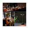 (silver) Cordless Table Lamp Dimmable Waterproof Metal Usb Rechargeable Table Lamps -1pcs
