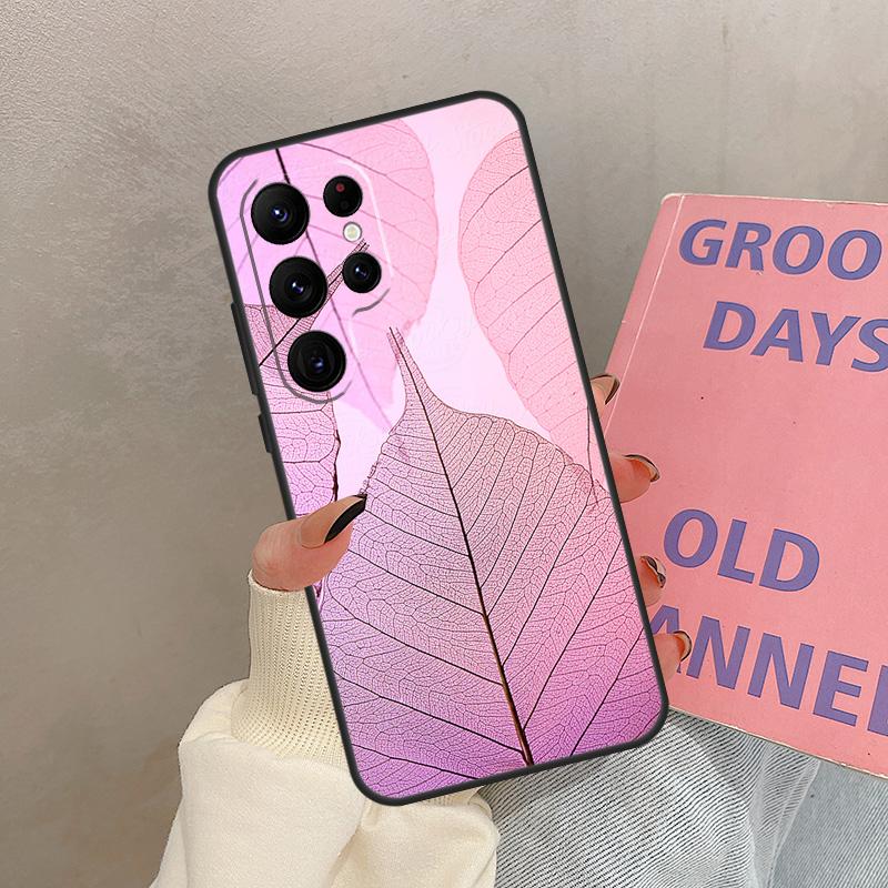 Colorful Leaves Case For Samsung Galaxy S24 Ultra S20 S21 S22 S23 S25 Ultra S9 S10 Plus S25 FE Cover Coque