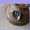 Geometric Wing Pendant Necklace With Gemstone For Fashionable Unisex Styling