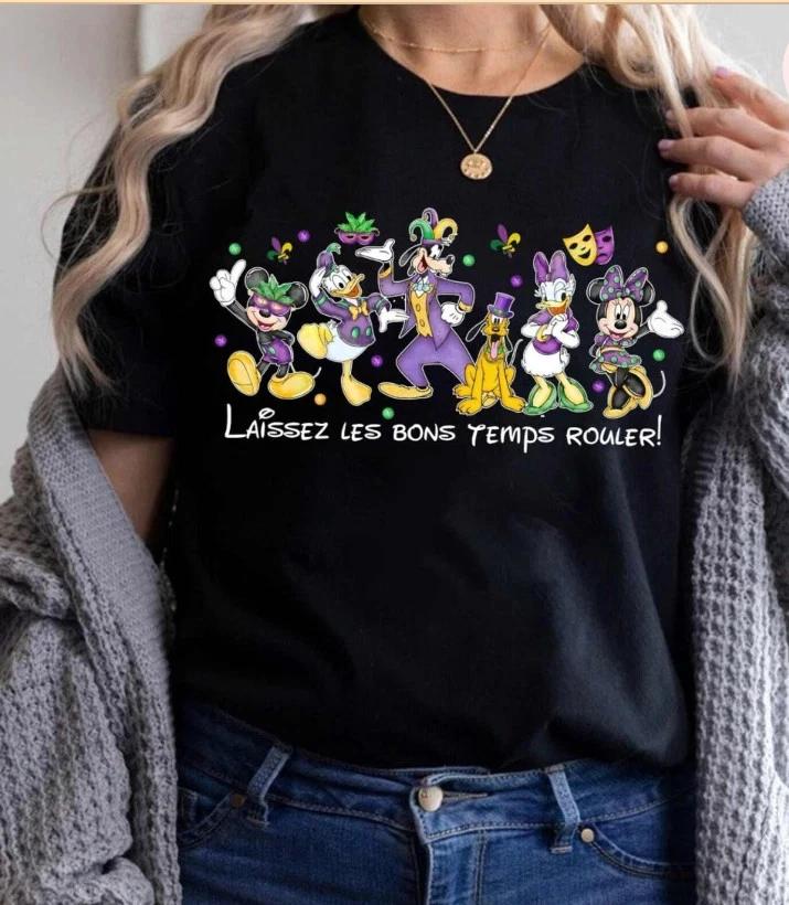 Mouse And Friends Happy Mardi Gras Fat Tuesday Tshirt Unisex S