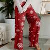 Pajama Pants , Sleepwear , Casual Drawstring Elastic Waist Pants , Comfortable Straight-leg Loose Pants