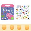 Reusable Sticker Book Educational Washable Jelly Fun Travel Sticker Activity Busy Book for Toddlers Kids