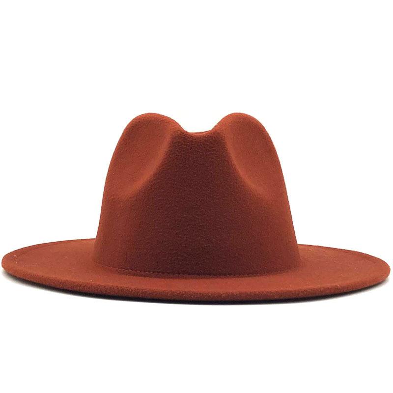eBay autumn and winter new black woolen top hat European and American fashion jazz hat color