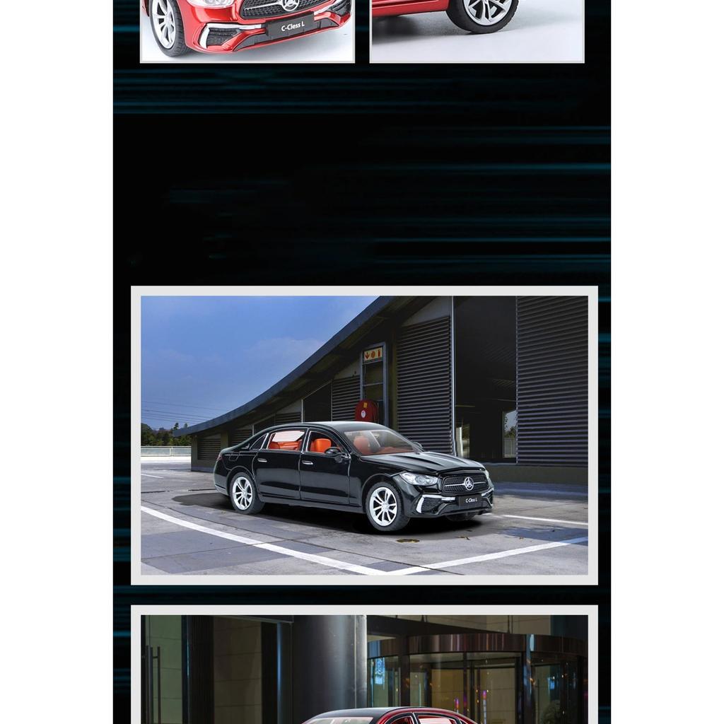 1/24 BENZ C260 Classe C Lega Auto Diecasts & Veicoli Giocattolo Modello Auto Suono e Luce Tirare Indietro Auto Giocattoli Regali