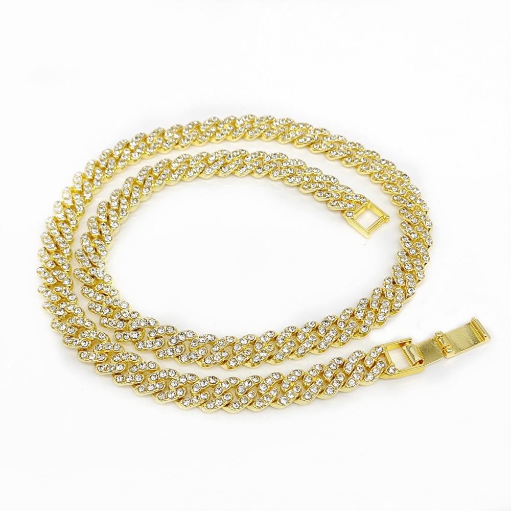 

Новинка, 9 мм, в стиле хип-хоп, для мужчин и женщин, зубец, кубинская цепочка, ожерелье, Bling Iced Out, 1 ряд, со стразами, проложенная в Майами, кубинская цепочка, ювелирное изделие, подарок 8 inch Bracelet