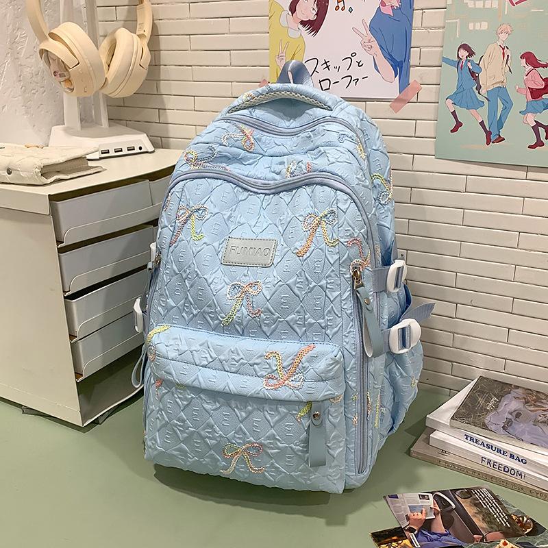 Schoolbag Schoolbag Female Newborn High Value Cute Bow Backpack Large Capacity Three To Six