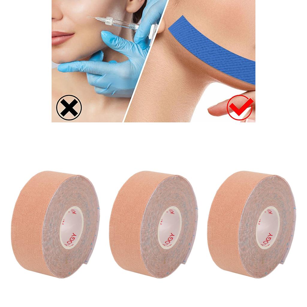 3 Rolls Face Tape Facial Wrinkle Remover Strip Easy Cutting V Shaping Lifting Patch