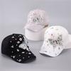 Stylish Rhinestones Baseball Hat for Women with Blingbling Butterfly Design and Sun Protective Duckbill for Everyday Wear