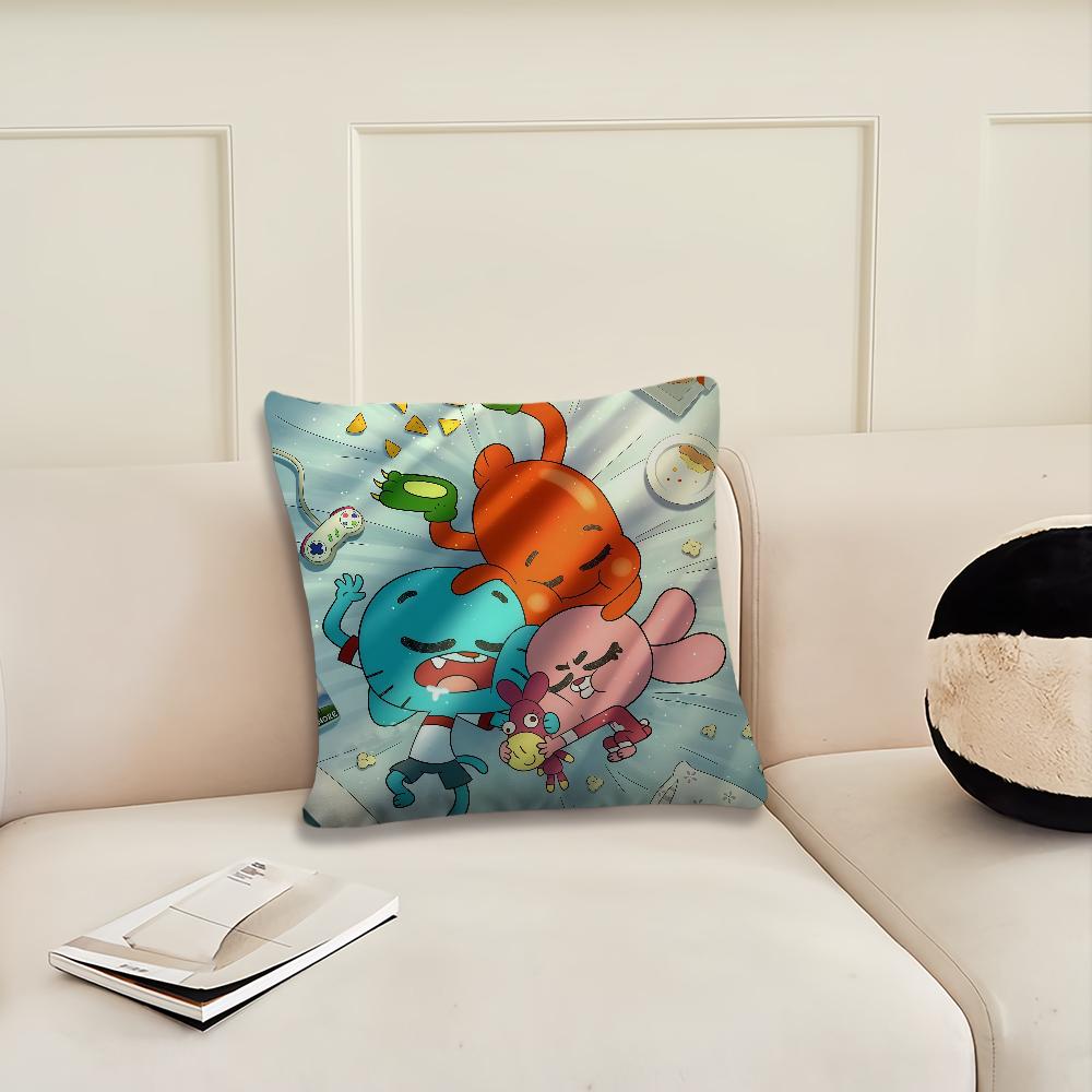The A-mazing Cartoon World of G-gumball cushion cover Pillow Cover Decoration Room Home Sofa living Office Car Nordic Simplicity