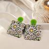 Boho Style Vintage Flower Earrings for Women, Ideal for Beach Vacation