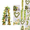 25 Meter Künstliche Sonnenblumengirlande Mit Lebhaften Gelben Und Orangen Blühenden Blumen Für Elegante Heimdekoration