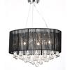 Modern Chandelier Ceiling Light 3 Lights 85 Black Crystal Pendants 60344