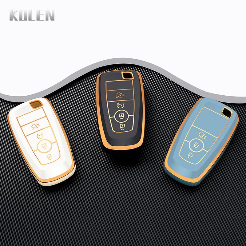 TPU Car Remote Key Case Cover Shell Fob For Ford Mondeo Fusion Mustang Explorer Focus F150 F250 F350 Escape Lincoln Accessories