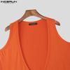 INCERUN Summer Men Deep U Neck Sleeveless Sport Casual Loose Tank Tops